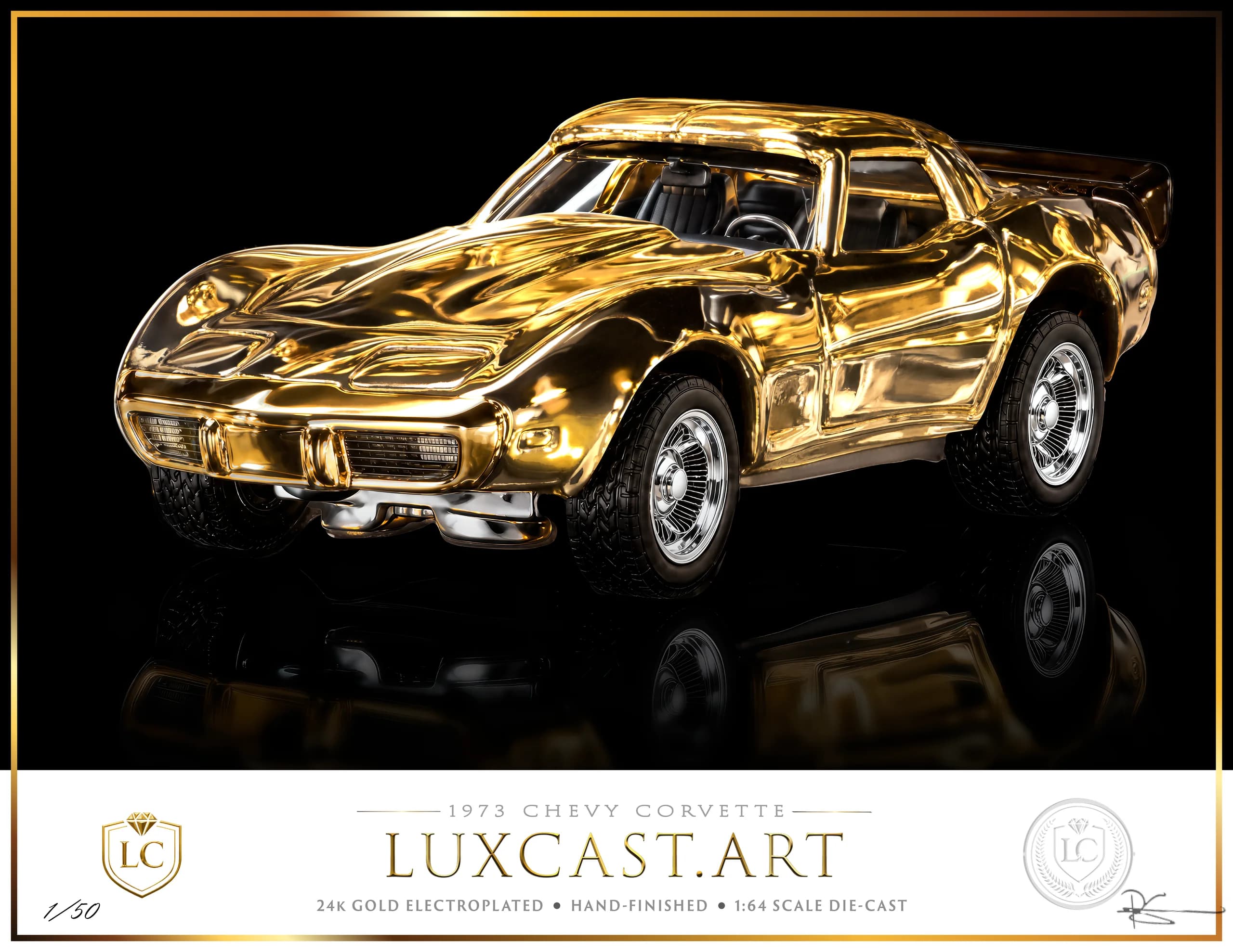 1973 Chevy Corvette signed art print